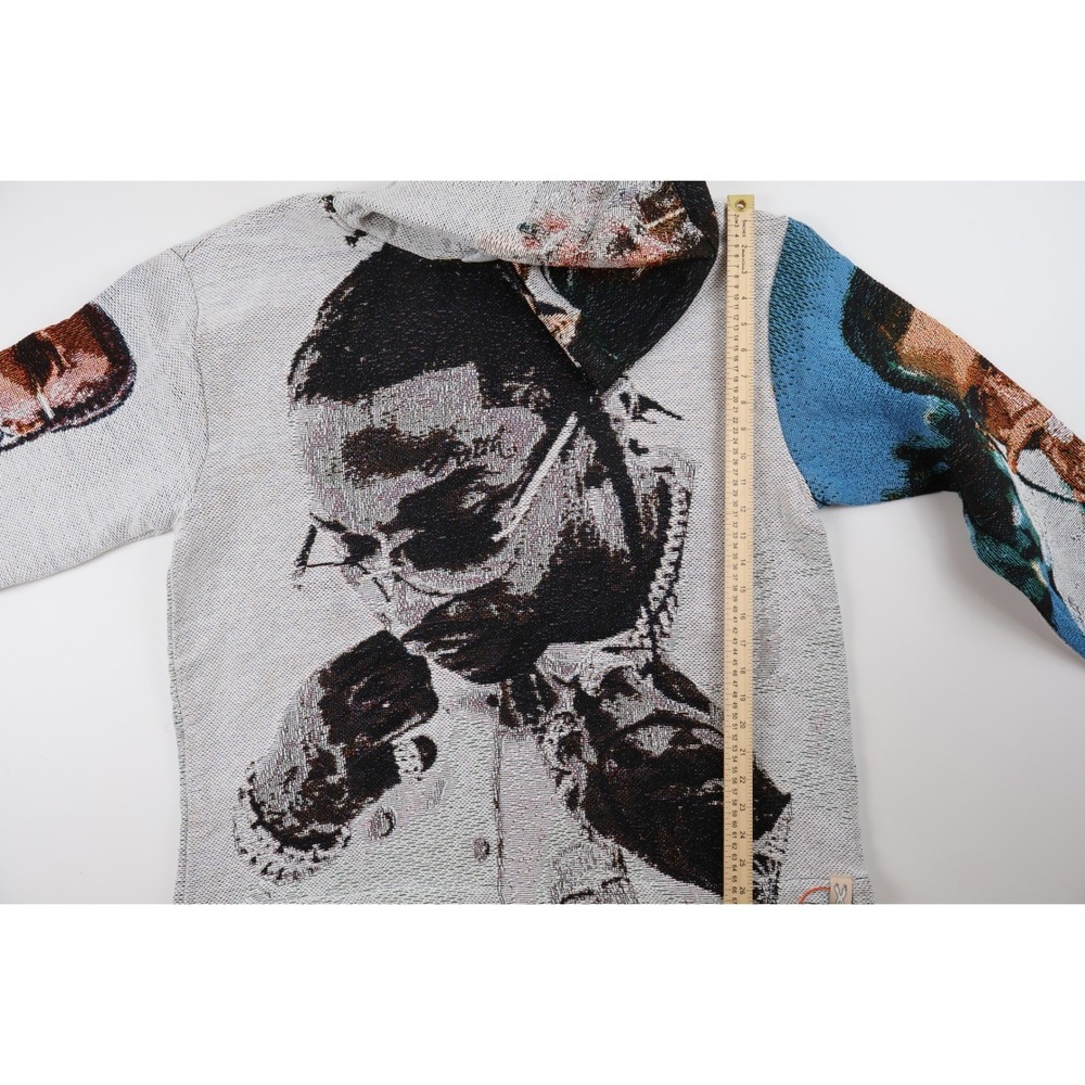 Brand X Studios Pop Smoke Tapestry Hoodie Gray Graphic XXL NWT - Picture 5 of 8